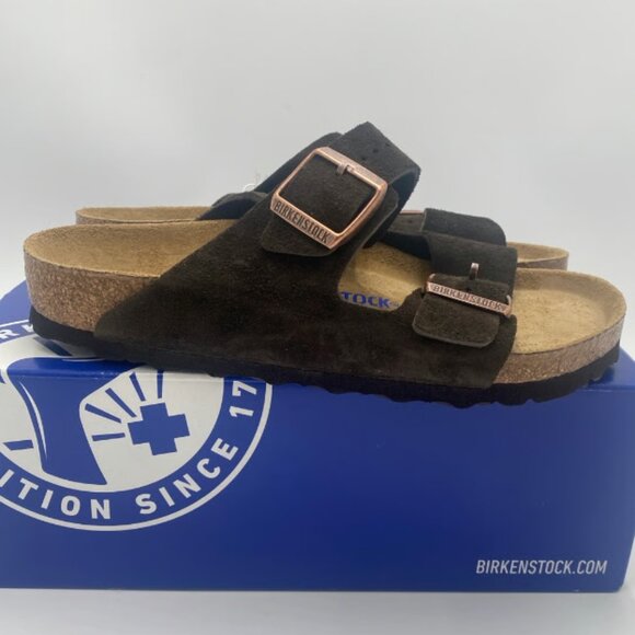 Birkenstock Arizona Bs Soft Footbed Mocca Suede 39 Reg L 8 M 6 - Picture 2 of 10